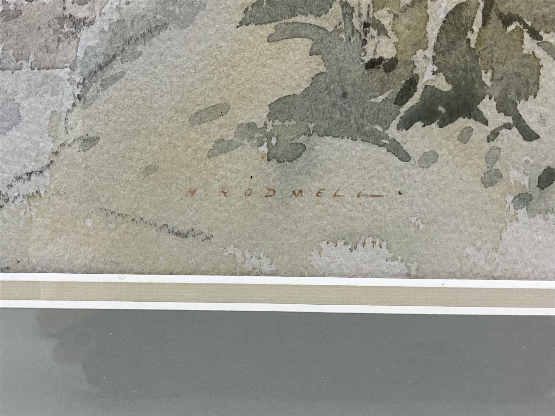 Herbert Rodmell (British 1913-1994): Codbeck Borrowby North Yorkshire in Winter, watercolour signed 34cm x 44cm
Provenance: Direct from the family of the artist.