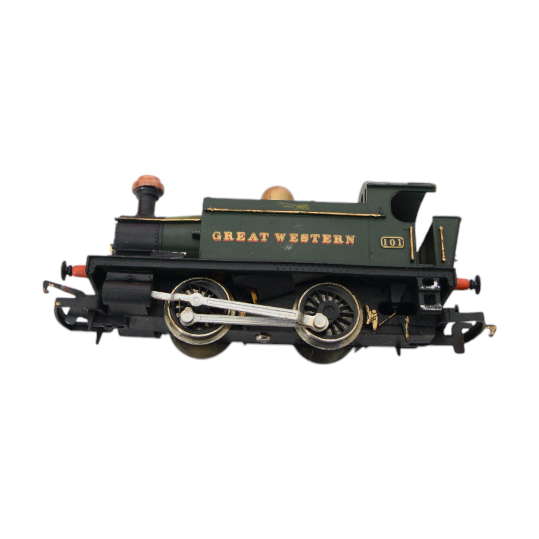 Nine Hornby '00' gauge steam locomotives, including R052 LMS 0-6-0T Jinty no. 8400, R761 GWR Kneller Hall no. 5934 and Smokey Joe no. 56025, together with Thomas The Tank Engine Toby the Tram (electric), mostly boxed