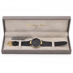 Christian Dior Bagheera Black Moon ladies gold-plated quartz wristwatch, boxed