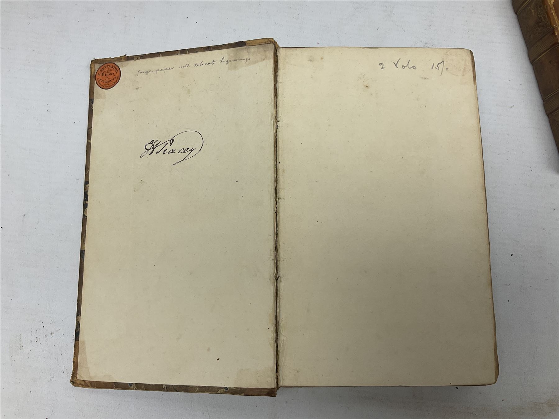  Coelebs; In Search of a Wife, fifth edition in two leather bound volumes London 1809, together with Tome Troisieme; Histoire De Gils Blas De Santillane, two leather bound volumes Paris 1831 and Dramatic Miscellanies one leather bound volume London 