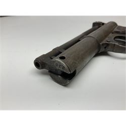 Webley & Scott Premier .177 over lever air pistol, no.2360, with chequered bakelite grip L24cm overall; Diana SP50 .177 plunge barrel air pistol; and T.J. Harrington & Son 'The Gat' .177 plunge barrel air pistol; NB: AGE RESTRICTIONS APPLY TO THE PURCHASE OF THIS LOT (3)