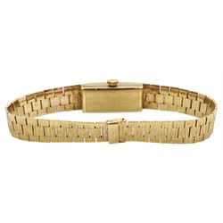 Berkeley 9ct gold ladies manual wind wristwatch, on 9ct gold bark effect bracelet, hallmarked
