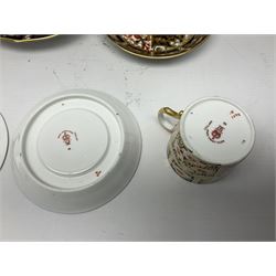 Six Royal Crown Derby cups and saucers all in imari pattern 2451, in various shapes  