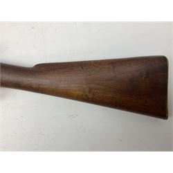19th century Wilkinson London .577 Enfield P53 muzzle loading percussion gun with 99cm three-grooved rifled barrel and full walnut stock with brass fittings L140cm