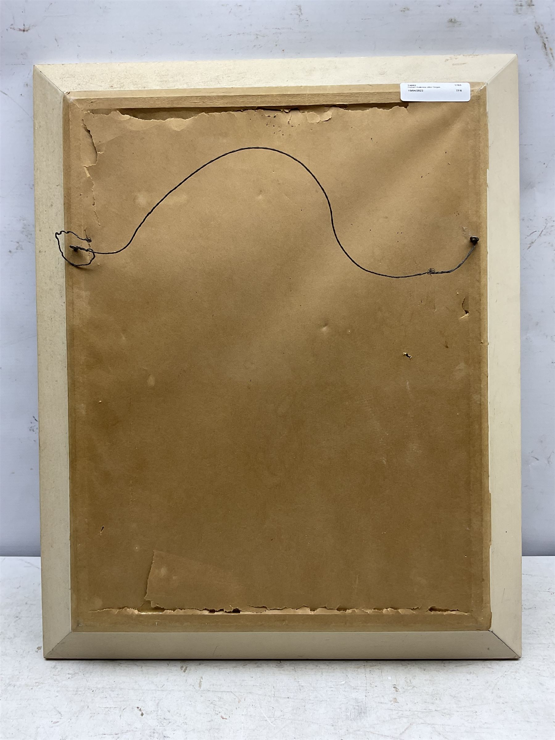 After Edgar Degas (1834-1917): Danseuse Assise - Seated Dancer, oil on board unsigned 40cm x 30cm