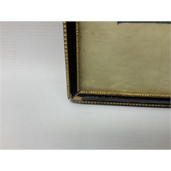 German School (14th century): 'Bruno von Hornberg' and 'Kol von Nüssen', pair prints of illuminated portraits from the 'Codex Manesse' together with print of 17th century Church writing