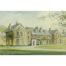  David C Bell (British 1950-): 'Pocklington School', watercolour signed and dated 1983, 29cm x 42cm  DDS - Artist's resale rights may apply to this lot    