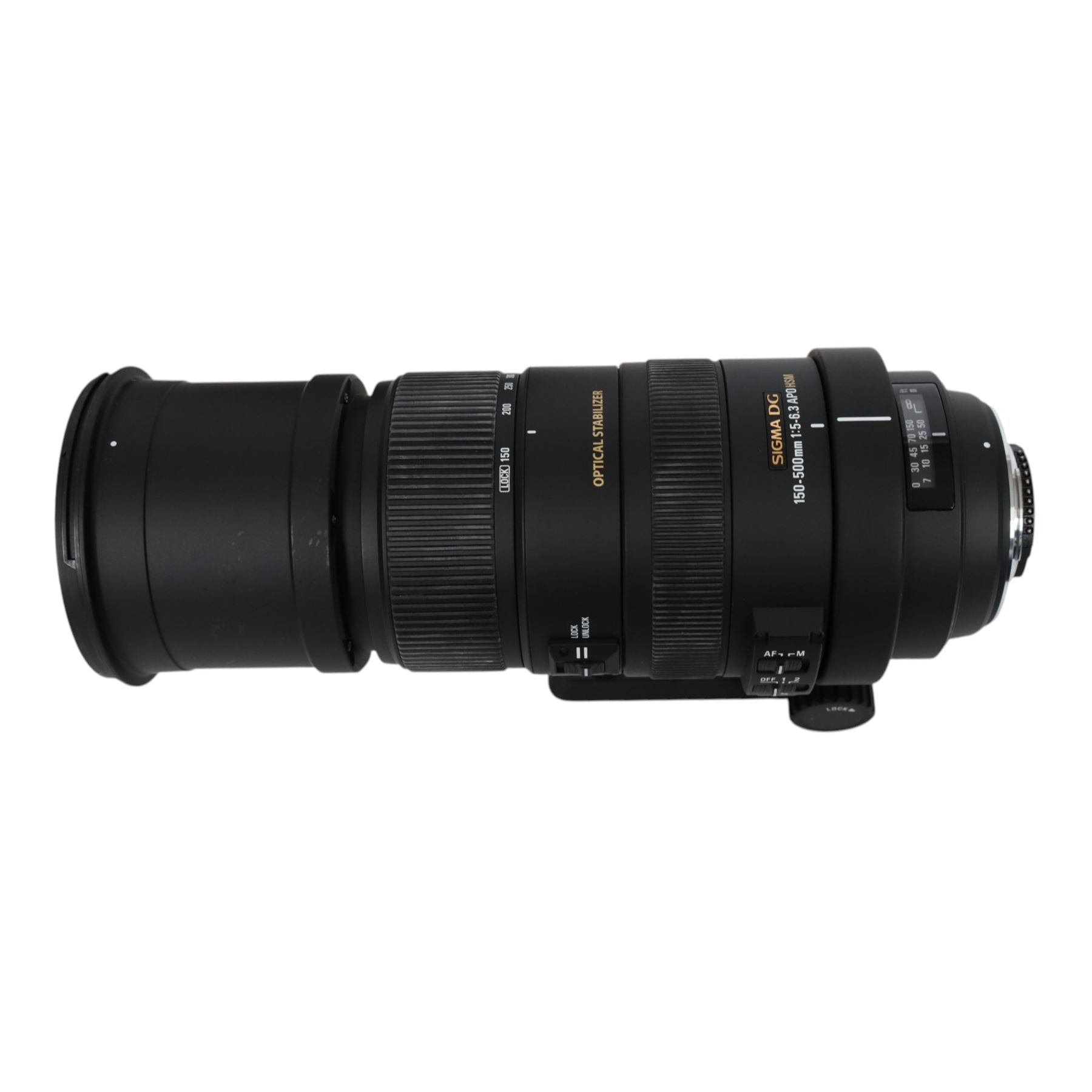 Sigma DG 150-500mm 1:5-6.3 APO HSM lens, in soft carry case