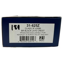 Bachmann Branch-line Model Railways 1:76 00 gauge Class 3F BR Black Late Crest no. 43586 locomotive, boxed