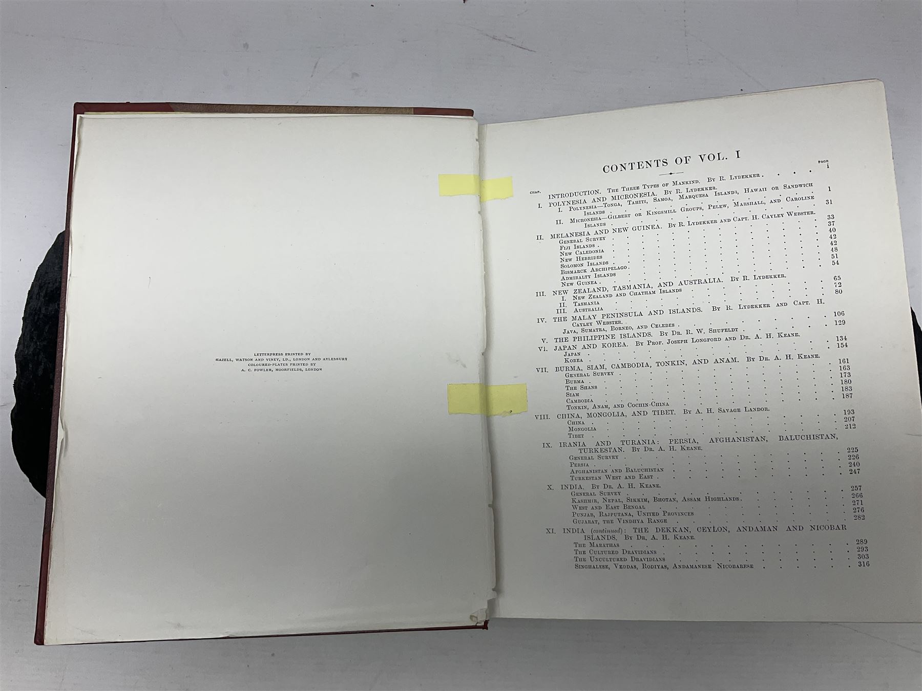 The Living Races of Mankind, two volumes, together with Alexander Winchell; Preadamites or a Demonstration of The Existence of Man before Adam and Edward B Taylor; Anthropology an introduction to the Study of Man and Civilization 