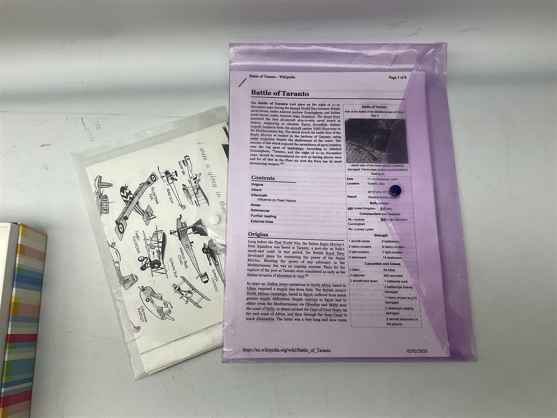 Framed WW2 'Special Order of the Day' poster date 24th May 1940 relating to Narvik in Norway; WW1 Princess Mary Christmas tin with quantity of uniform buttons; cigarette silk of the Prince of Wales in uniform; Royal Navy dinner menus, including HMS Daedalus Taranto forty-third, forty-fourth and forty-fifth anniversary dinners, 1983-1985, the wardroom mess summer ball, etc   