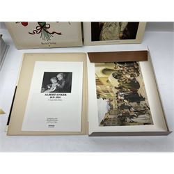 Group of art reference books and folios to include Ars Sacra Christian Art and Architecture of the Western World and Albert Anker 1831-1910, etc 