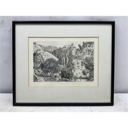 Anthony Gross CBE RA (British 1905-1984): 'Chasteaux Corrèze', etching signed in the plate, numbered 147/500 in pencil 15cm x 23cm