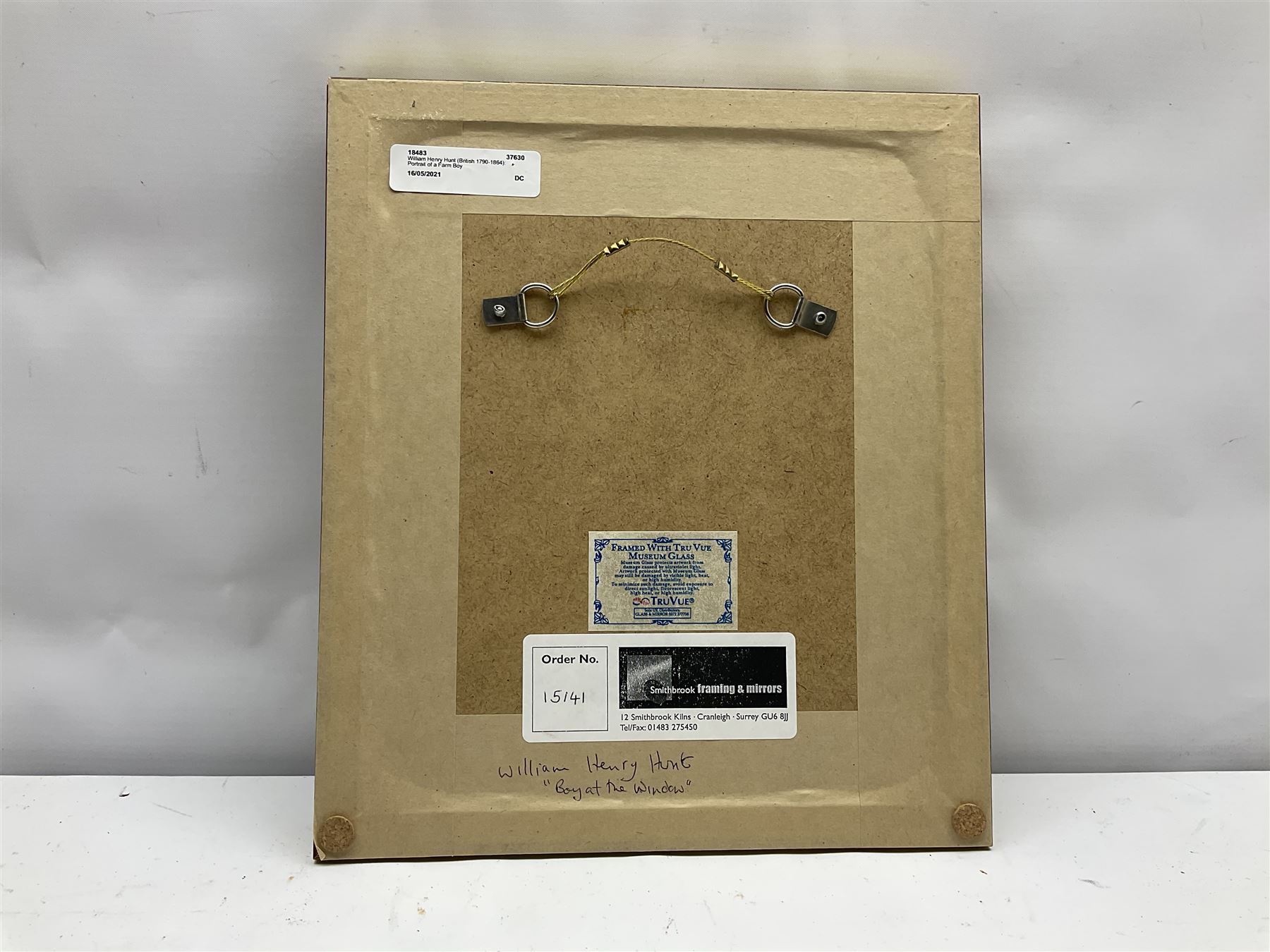 William Henry Hunt (British 1790-1864): Portrait of a Farm Boy, watercolour signed 11cm x 9cm