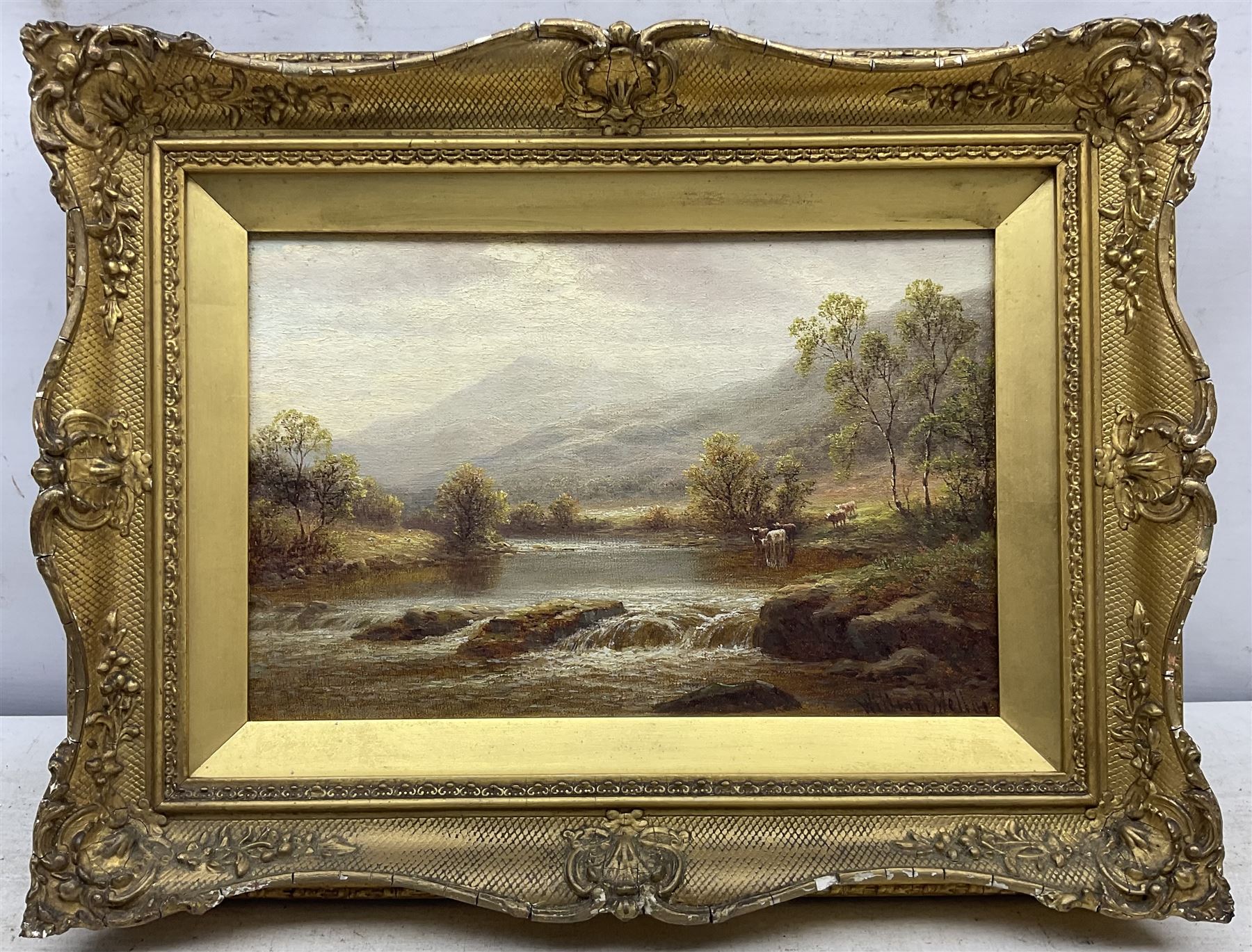 William Mellor (British 1851-1931): 'On the Llugwy - North Wales', oil on canvas signed, titled verso 19cm x 29cm