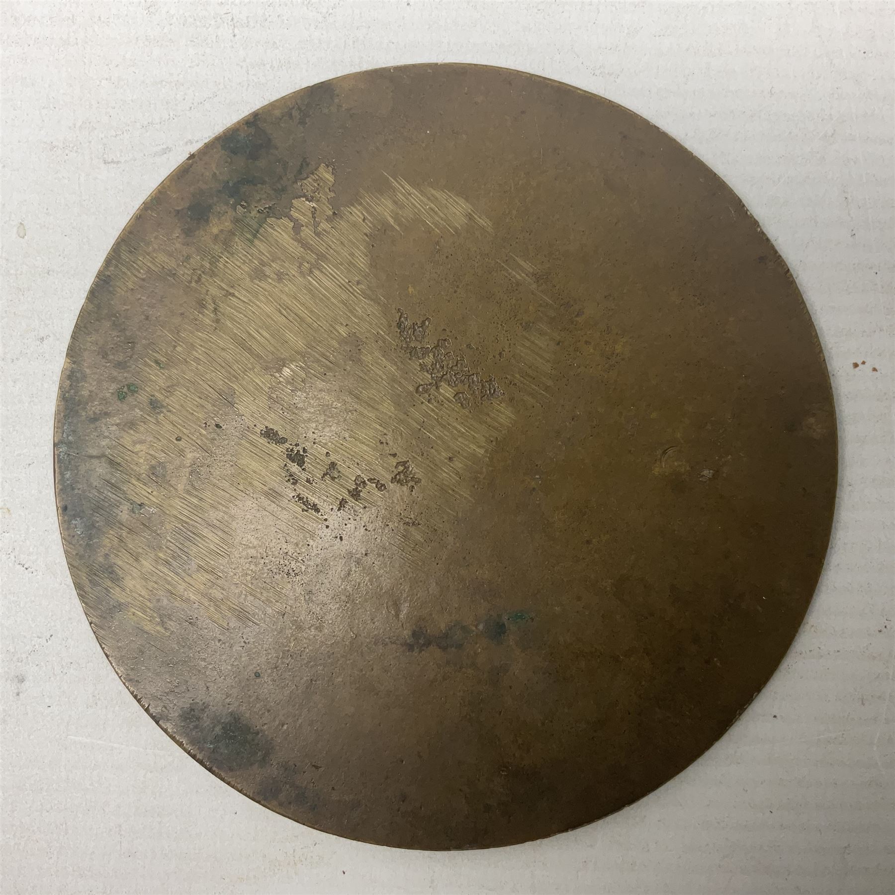 WW1 bronze memorial plaque named to John Hunt