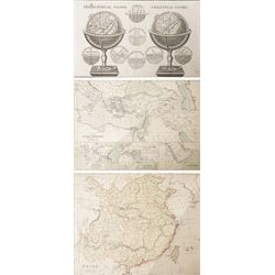 ‘Terrestrial Globe & Celestial Globe’, early 19th-century engraved plate from Bankes’ New ...
