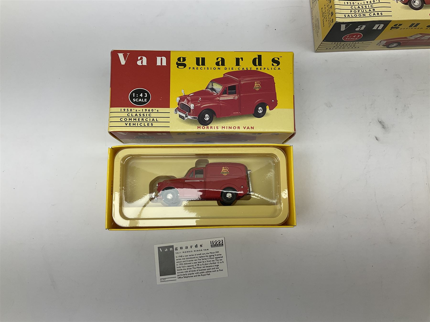 Fourteen Lledo Vanguards die-cast models including limited edition two-vehicle set, commercial vehicles, cars, police car etc (some limited editions); all boxed (14)