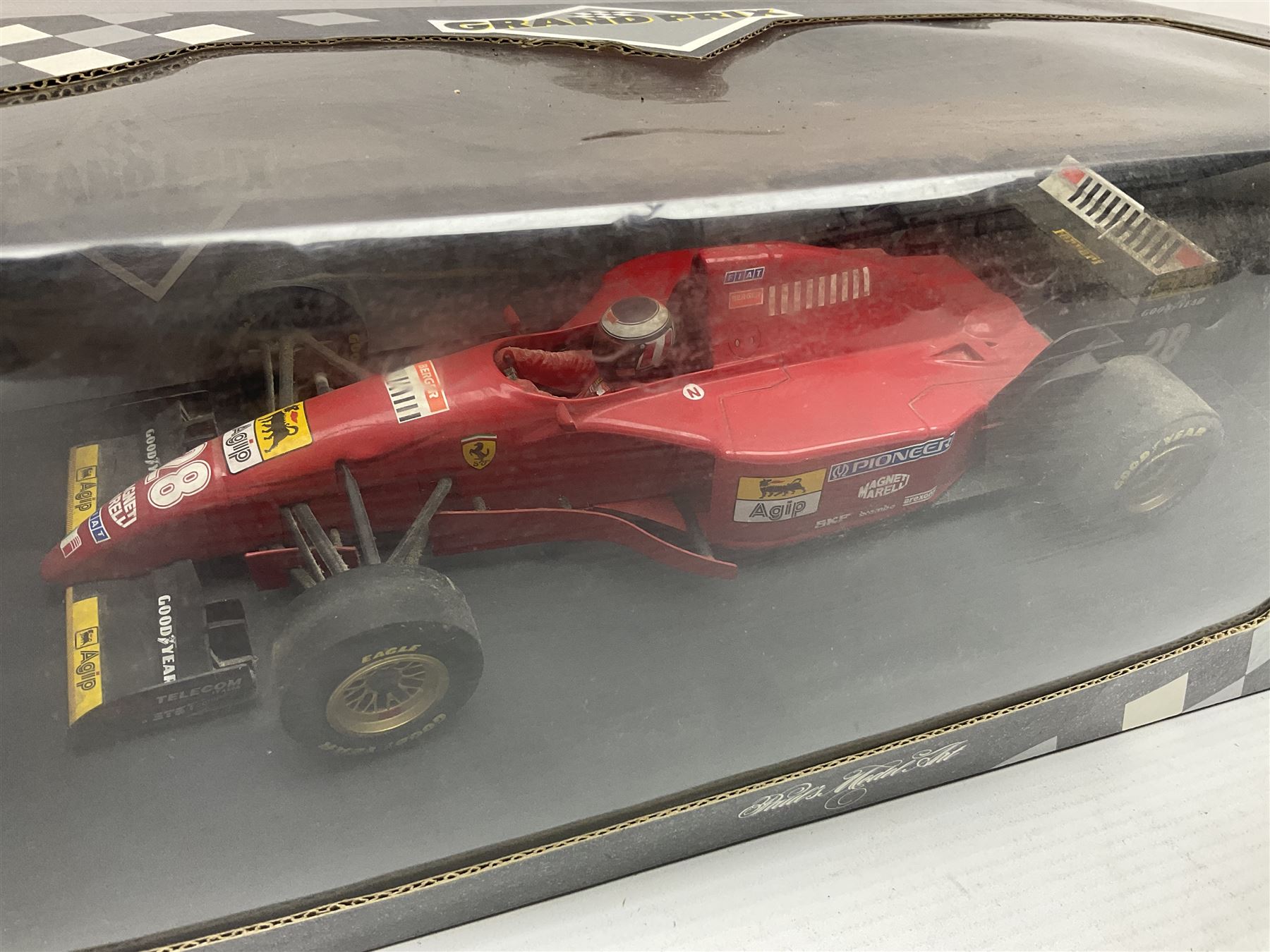 Four Paul s Model Art 1 18 scale racing cars Ferrari 412 T2 G. Berger Williams Renault FW15 A. Senna McLaren Collection MP 4 8 Senna and Minichamps Williams F1 1st Edition Promotional Showcar 1999 Toy...