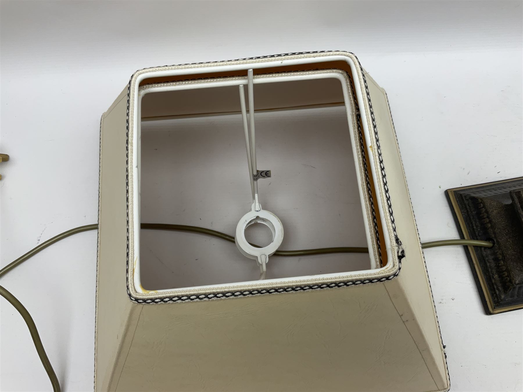 Pair of Marks and Spencers metal framed table lamps, H45cm