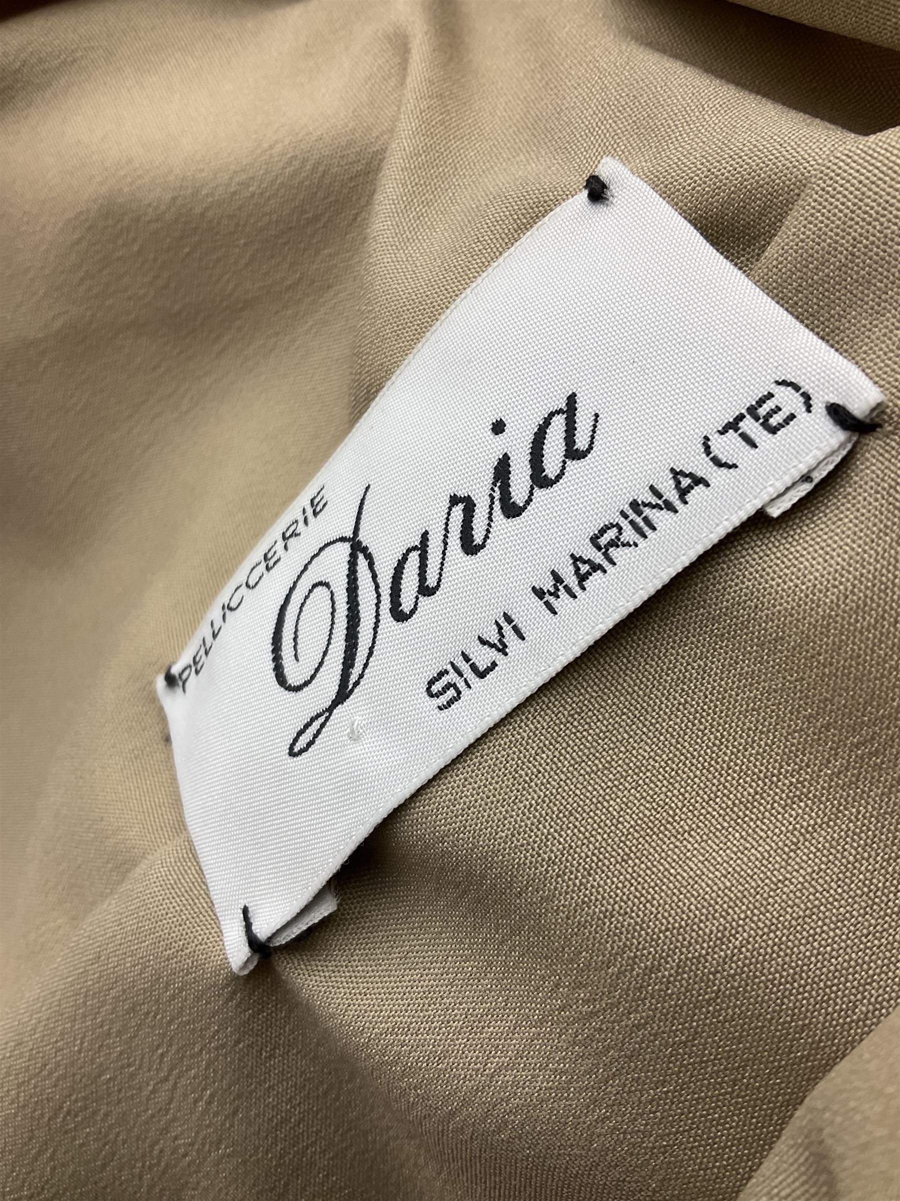 Mid length Mink and Fox fur ladies jacket by Pelliccerie Daria Silvi Marina approx size 14-16, with original tag.  