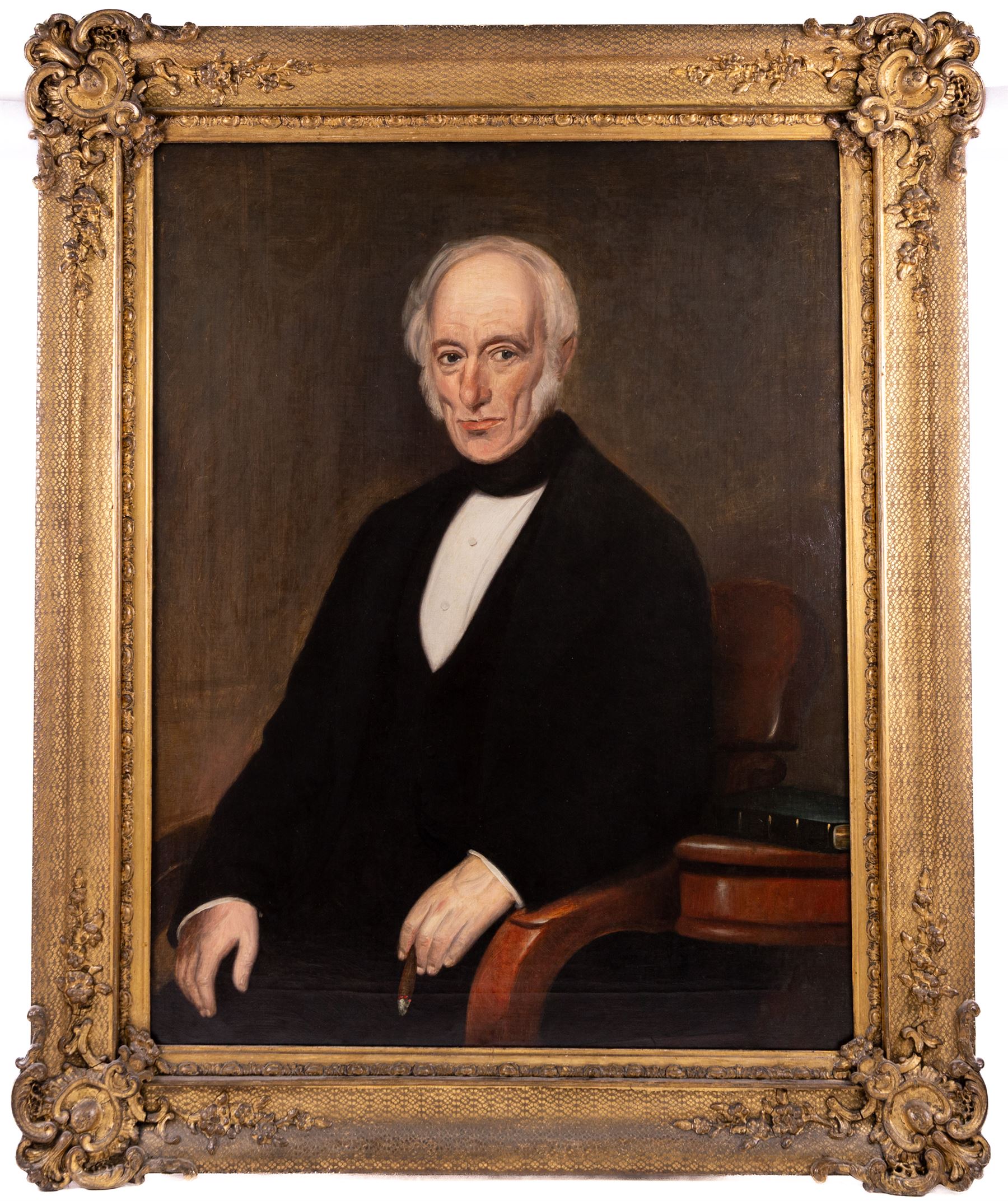 English School (19th Century): Portrait of an Elderly Gentleman, oil on canvas in gilt frame unsigned 90cm x 70cm