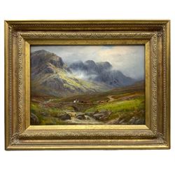 William Lakin Turner (British 1867-1936): Buck Pike and Dow Crags above Coniston, oil on panel signed 25cm x 35cm
