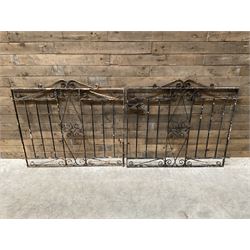 Pair of wrought iron garden gates