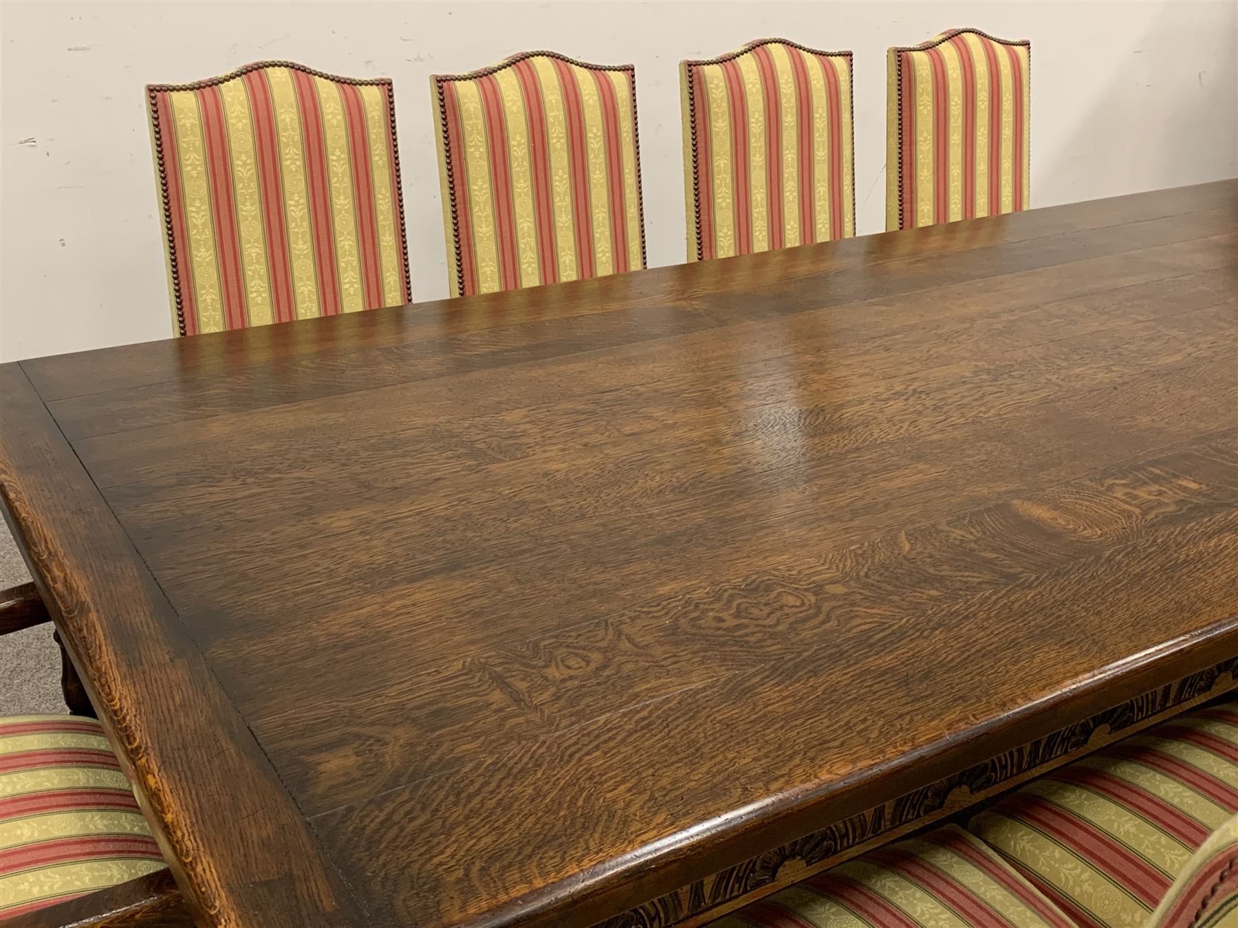 Royal Oak Furniture Co Jacobean style oak dining table, rectangular