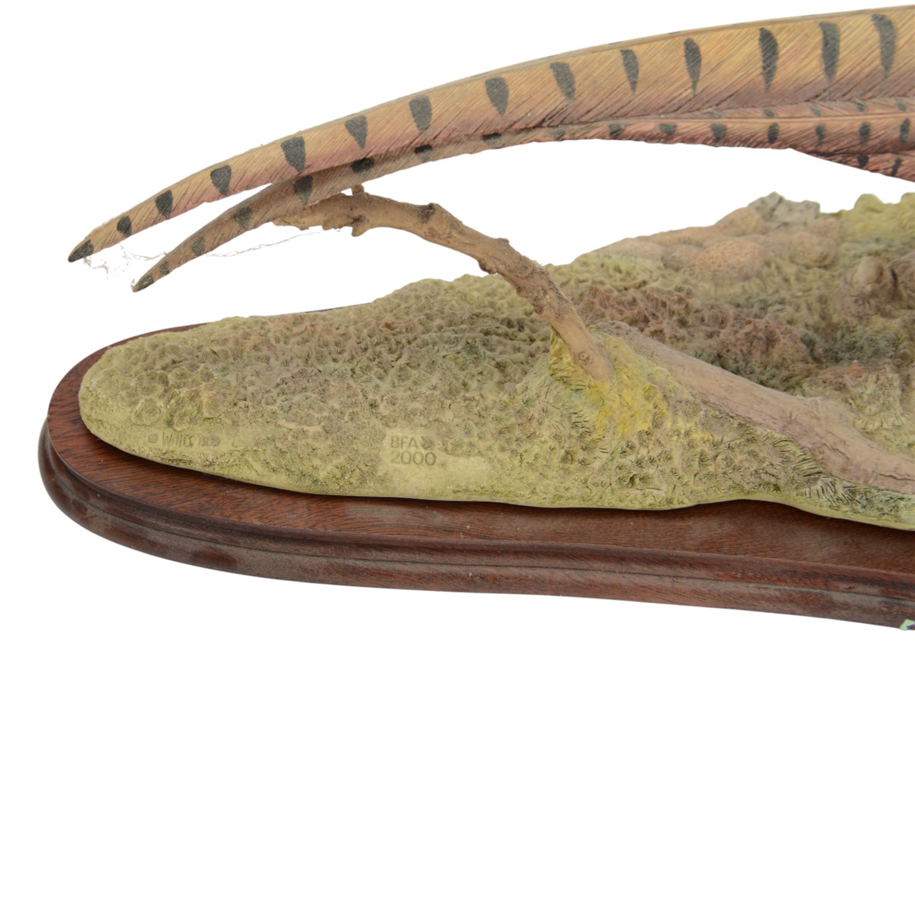 Border Fine Arts Autumn Glory, Millennium model No. B0488 by Russell Willis, limited edition 645/950, modelled as a pheasant on wood base, with certificate and box, H32cm 