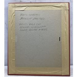 Marc Chagall (Belarusian/French 1887-1985): 'Couple Beside a Tree', lithograph unsigned, inscribed verso 32cm x 24cm 