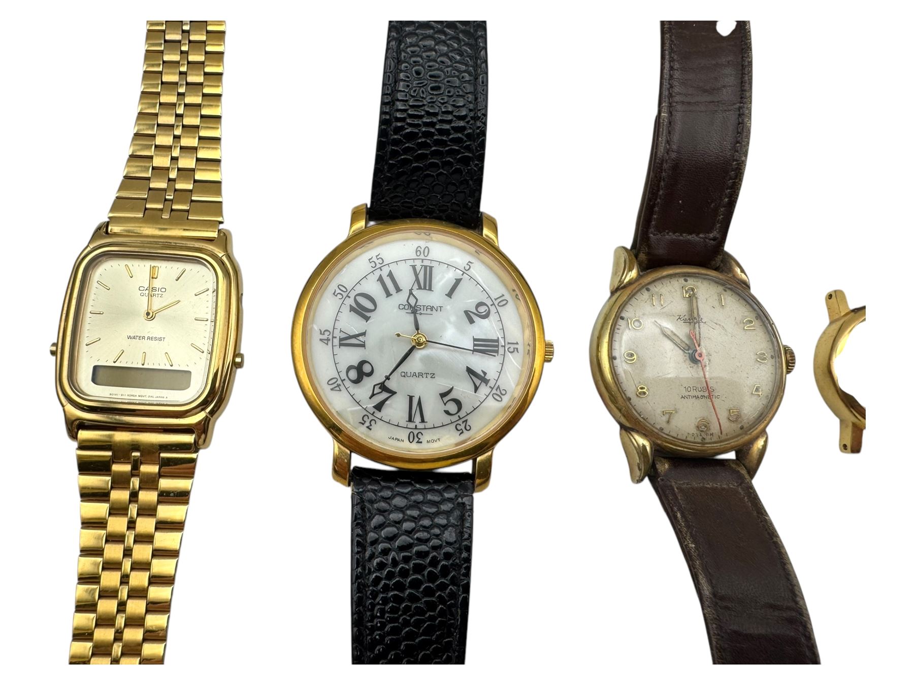 Collection of wristwatches, including Casio alarm chronograph, Ruhla, Sekonda, etc 