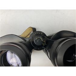 Three pairs of Carl Zeiss Jena binoculars, Jenoptem 8x30W, Septarem 7x40W super s and Jenoptem 10x50W, all cased (3)