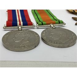 Group of five WWII medals comprising 1939-45 War Medal, Defence Medal and Italy, Africa and 1939-45 Stars; all with ribbons (5)