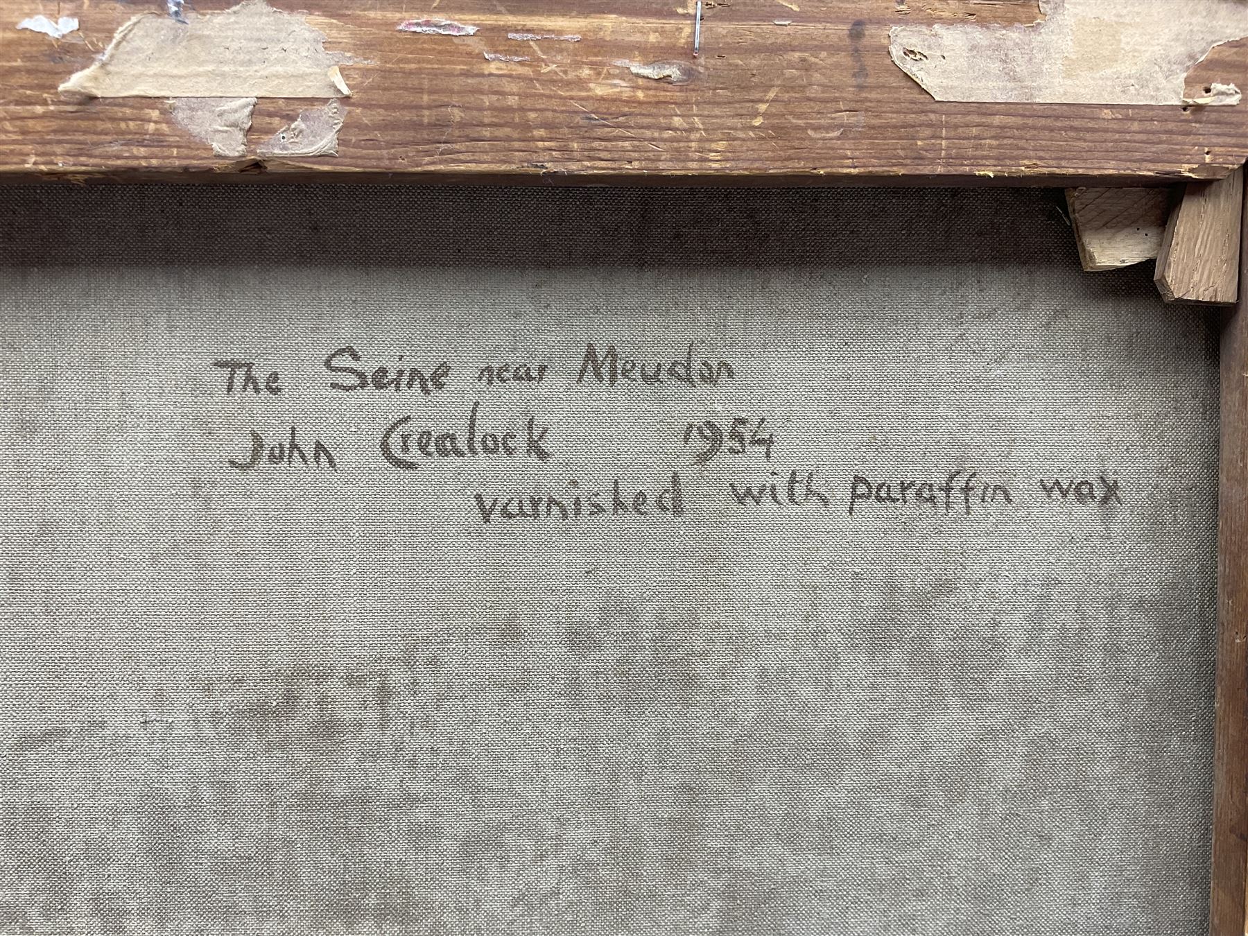John Mansfield Crealock (British/Irish 1871-1959): 'The Seine near Meudon', oil on canvas signed, titled and dated 1954 verso 49cm x 64cm