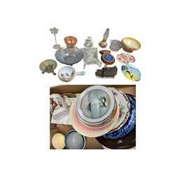 Coalport the Villa, together with ceramic collectors plates, victorian glassware and other collectables