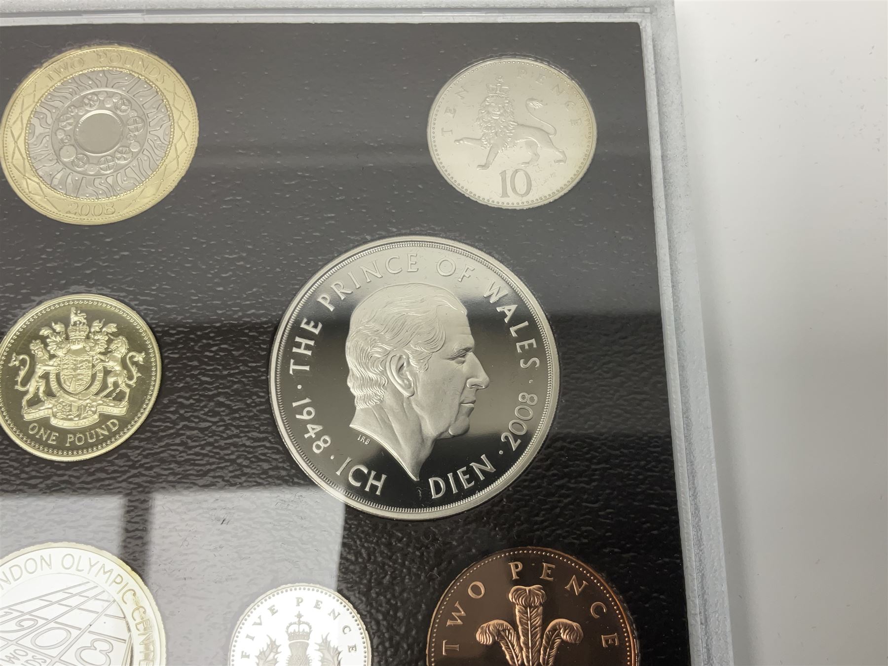 The Royal Mint United Kingdom 2008 executive proof coin set, boxed with certificate