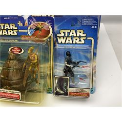 Star Wars - twenty-nine carded action figures comprising fourteen Attack of the Clones; six The Empire Strikes Back; four Return of the Jedi; and five others; all unopened blister packs (29)