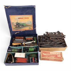 Hornby gauge no. 601 Goods Train Set, boxed, together with a quantity of railway track