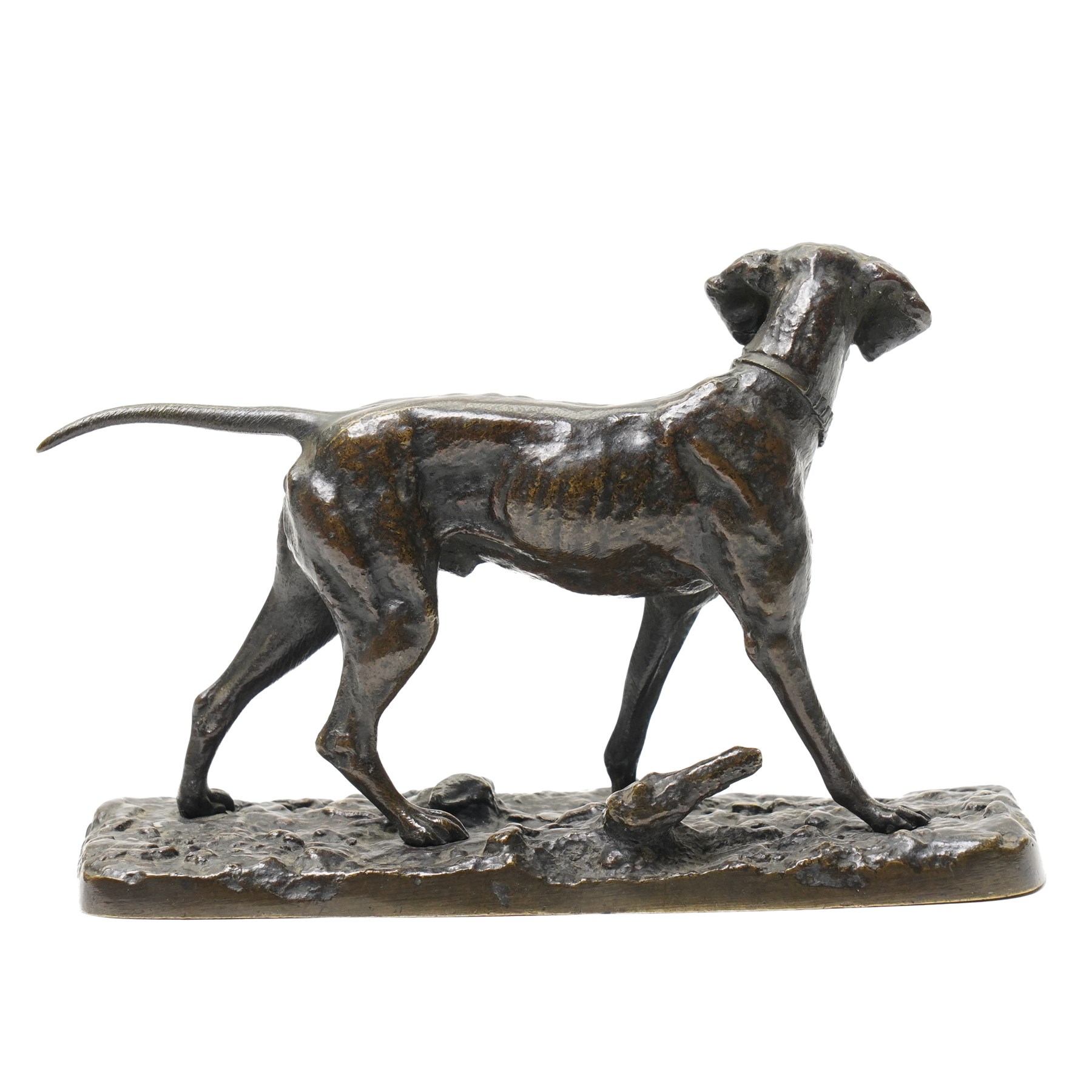 After Pierre-Jules Mene (French 1810-1879): Labrador, bronze bearing signature, W13cm
