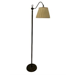 Bronze finish reading lamp, with shade