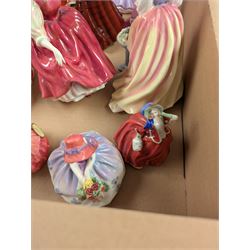 Eighteen Royal Doulton figures including Victoria, Pauline, Alexandra and Charlotte