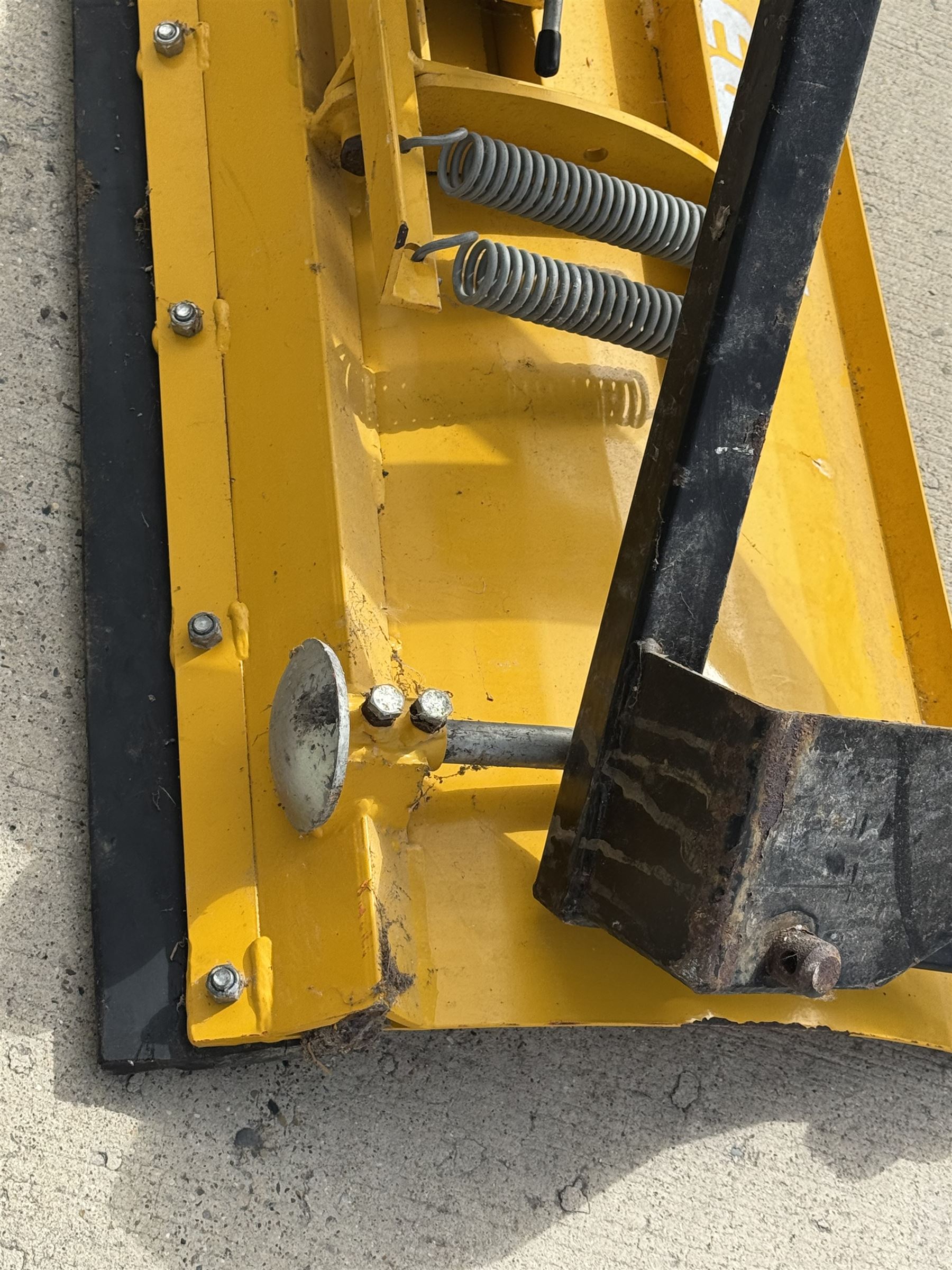 Lewis forklift snow plough attachment