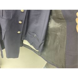 1950s British Red Cross North Yorkshire dress uniform comprising tunic, trousers, greatcoat and visor cap; bears manuscript label '1956 Ware'