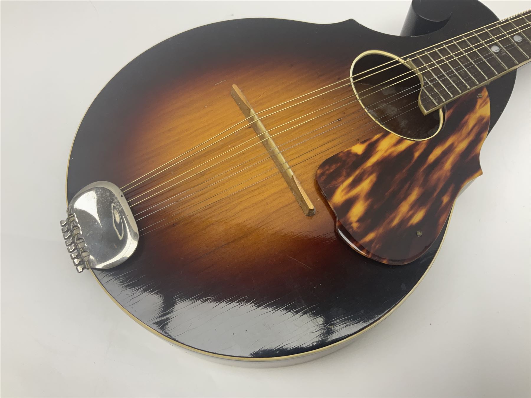 American Sterling T.B.C. Chicago eight-string mandolin with sunburst finish; bears maker's label; L63cm