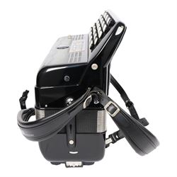 SEM Ciao 5-row digital reedless chromatic button midi-accordion, with 87-black and white buttons and 120 bass buttons, in black high gloss case, with carry strap and original hard carrycase