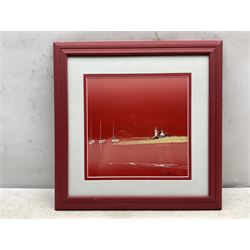 David Deakins (British 1944-): The Lighthouse, oil on board signed