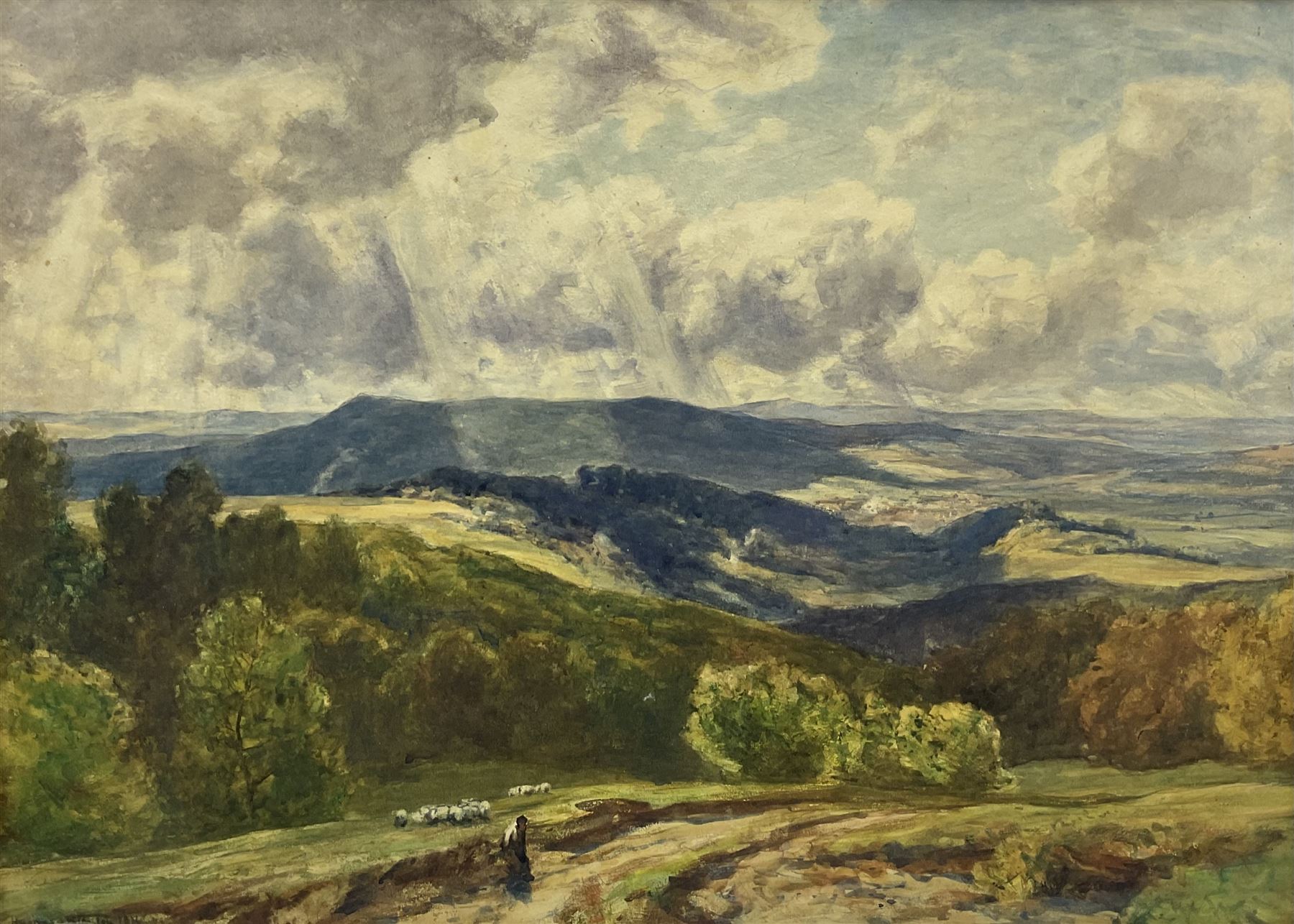 Sir Herbert Edwin Pelham Hughes-Stanton RA (British 1870-1937): 'Haslemere from Hindhead', watercolour signed and indistinctly dated 1906, titled in a later hand verso 52cm x 72cm