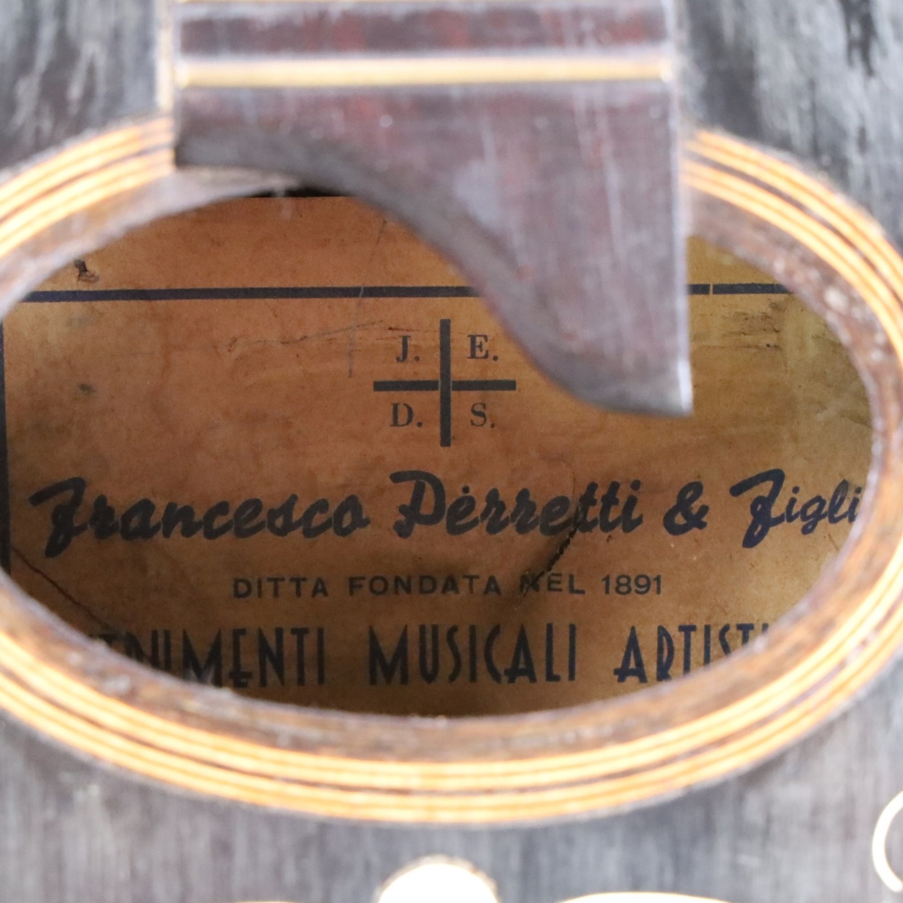 Two mandolins, including Francesco Perretti example, and a New Windsor Patent banjo, for restoration