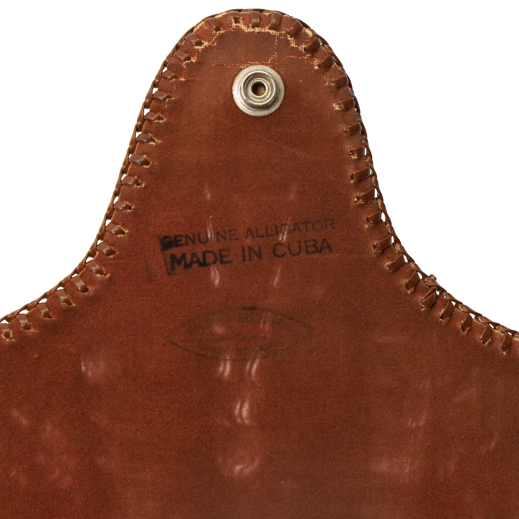 Taxidermy - mid-century alligator skin handbag, no maker's label, width 21cm 